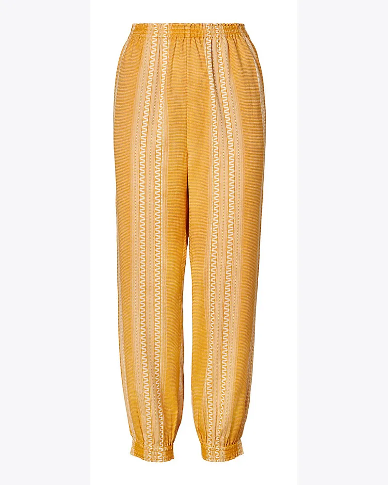 Tory Burch Gestreifte Hose Mit Zulaufenden Beinabschlüssen Orange