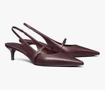 Damen Mary Jane Slingback mit Doppel-T, Schnalle und Absatz