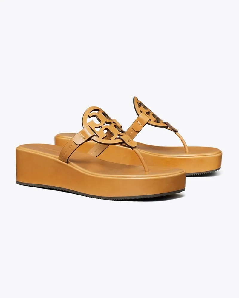 Tory Burch Miller Wedge Sandal Walnut