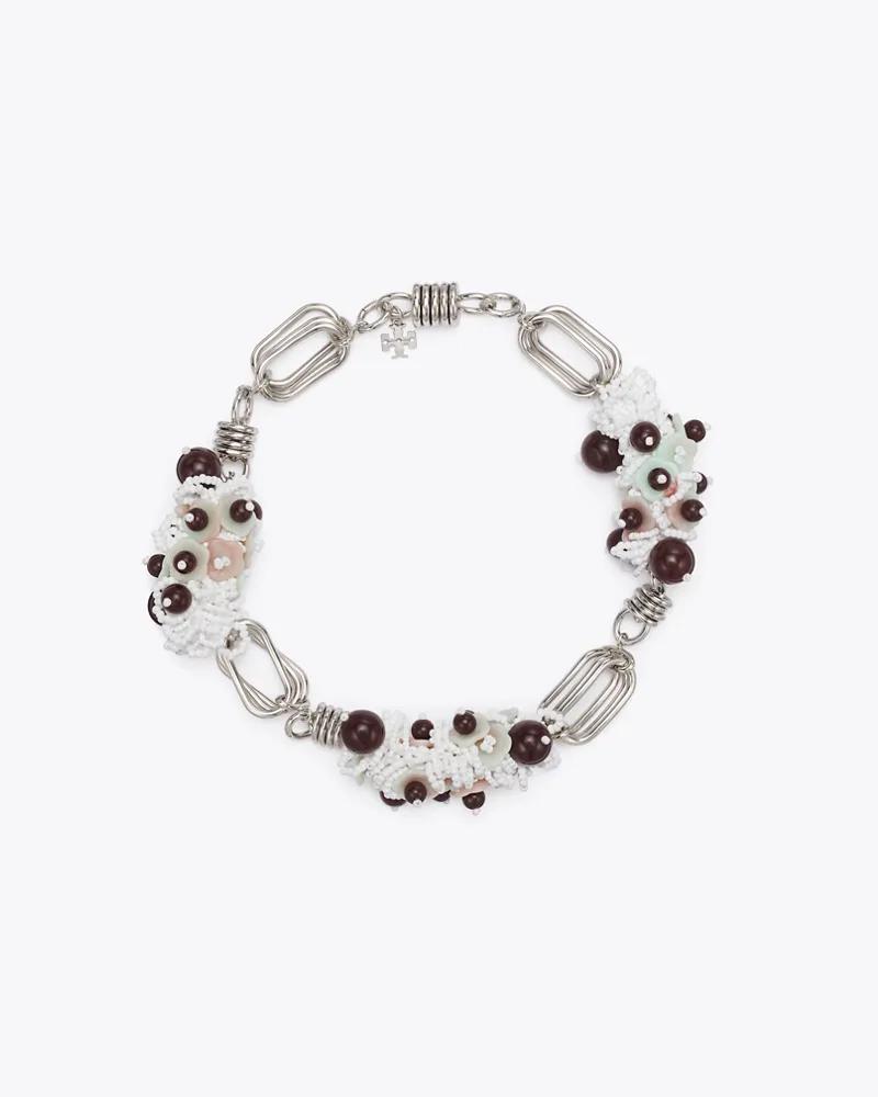 Tory Burch Damen Large Runway Beaded Necklace Tory