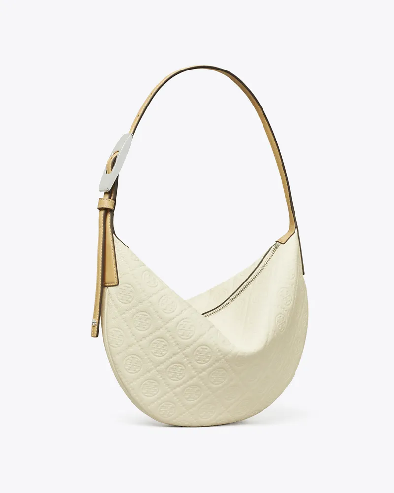 Tory Burch Damen Strukturierte, kleine Balloon Bag mit T-Monogramm Warm