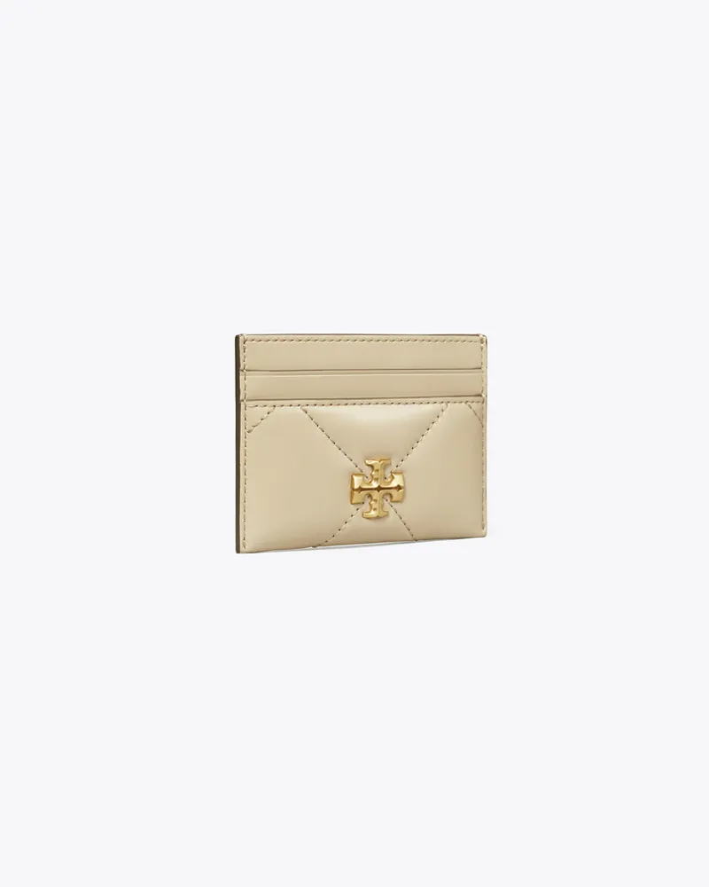 Tory Burch Damen Kira Kartenetui mit Chevronmuster und Rautensteppung Light
