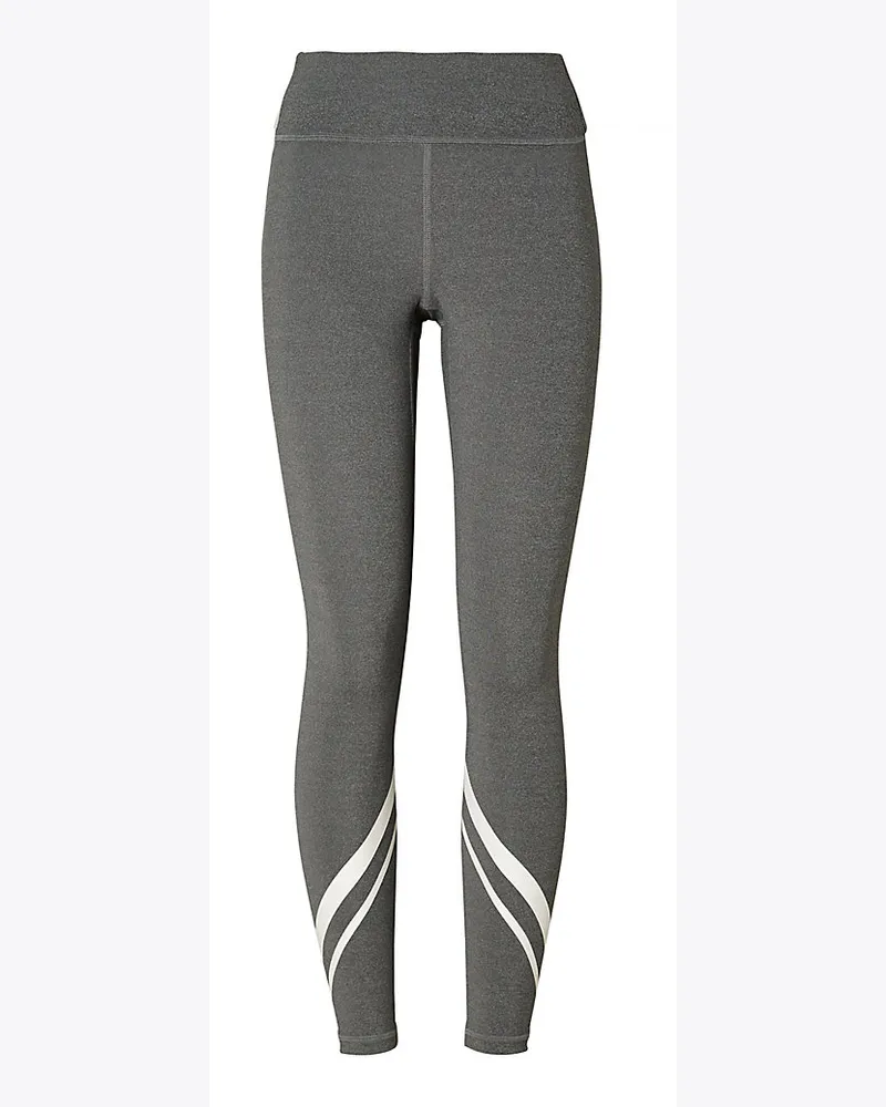 Tory Sport Melierte Kompressionsleggings Mit Hohem Bund, Chevronmuster Und Seitentasche Dark