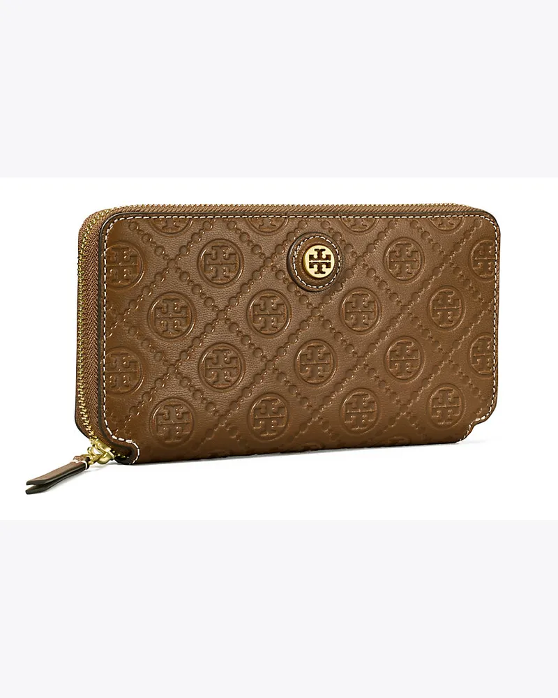 Tory Burch Geldbörse Aus Leder Im Kontinentalformat Mit Reißverschluss Und T-Monogramm 