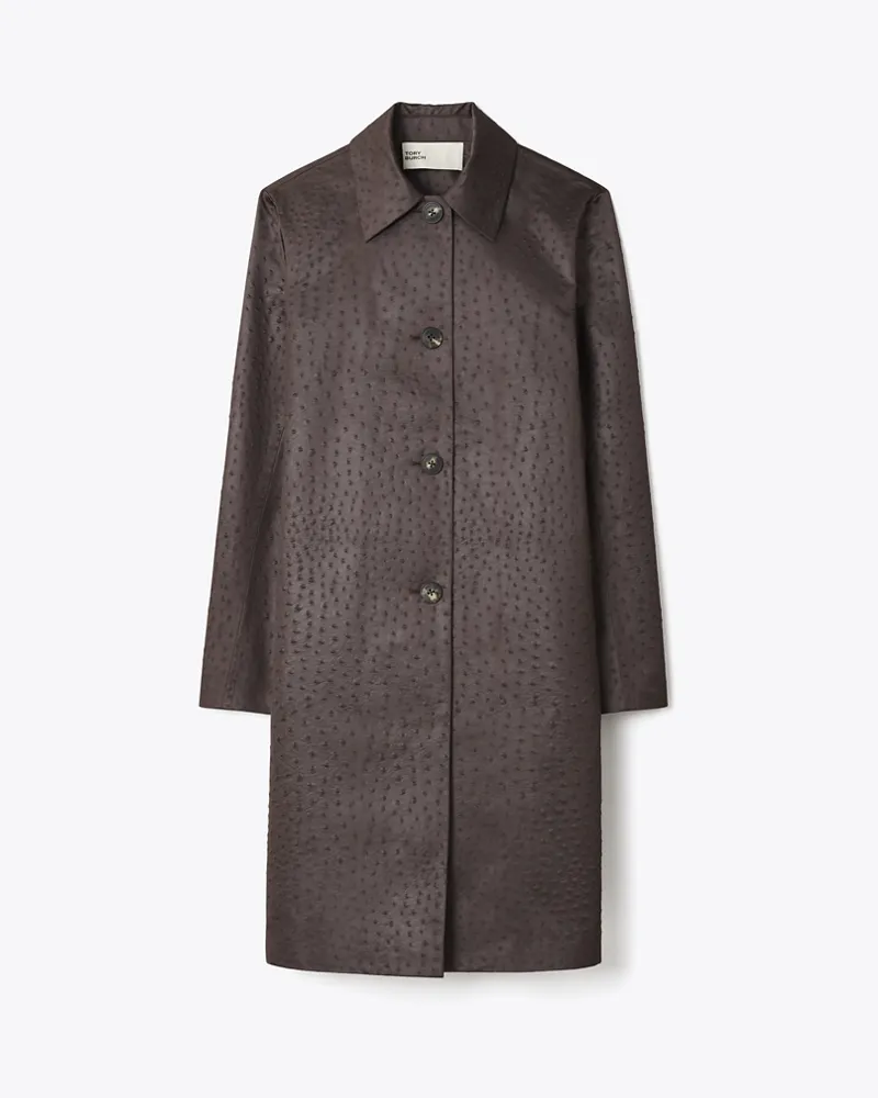 Tory Burch Damen Car Coat aus Viskose Roasted