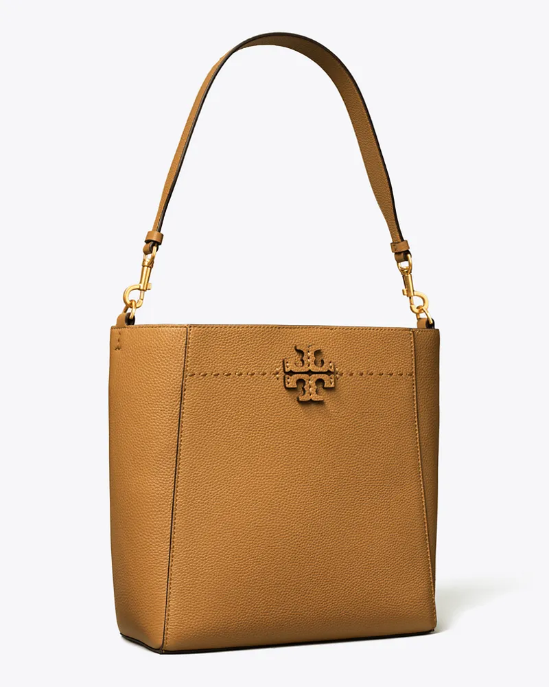 Tory Burch Damen McGraw Bucket Bag Tiramisu