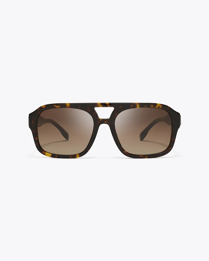 Tory Burch Damen Miller Navigator Sonnenbrille Dark