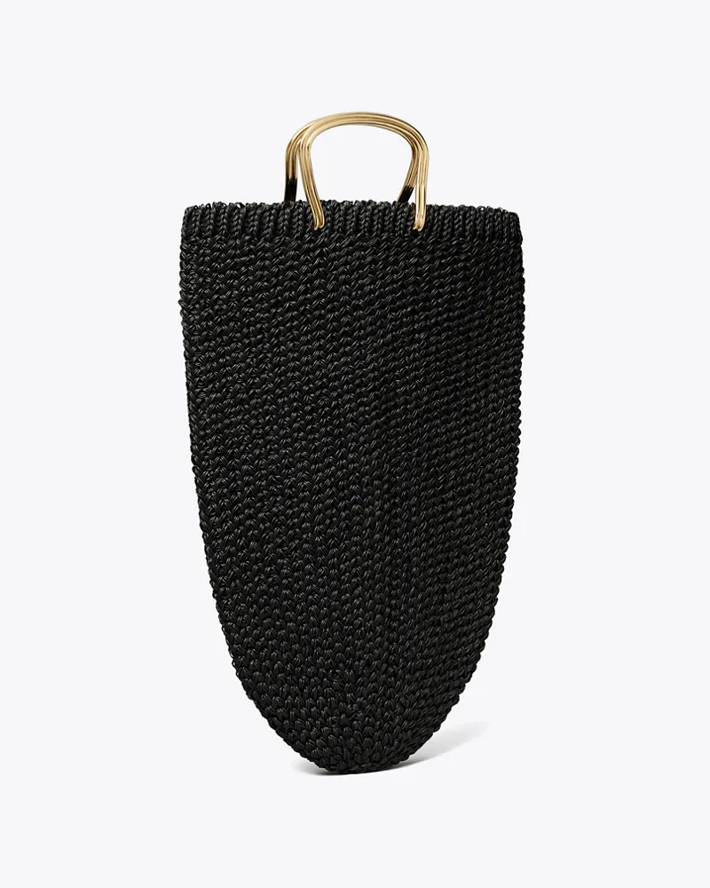 Tory Burch Large Crocheted Tote Black