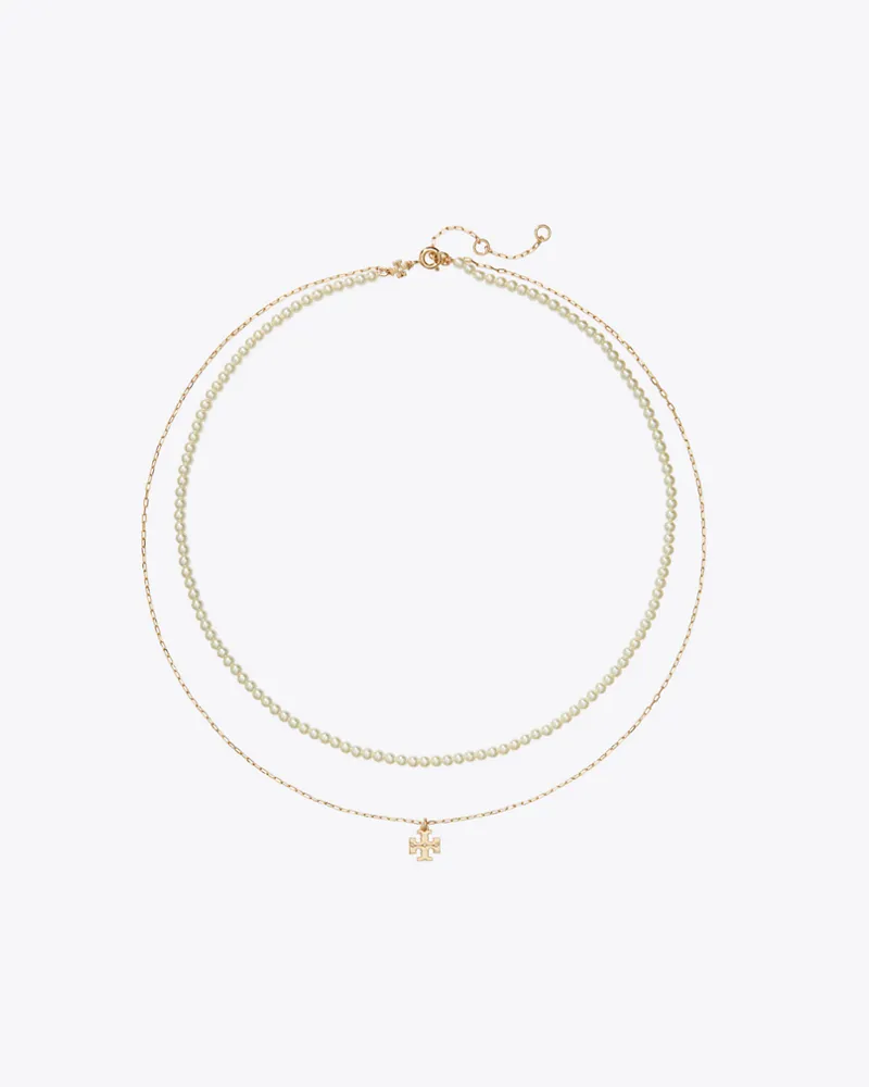 Tory Burch Damen Moondance Layered Pearl Necklace Tory