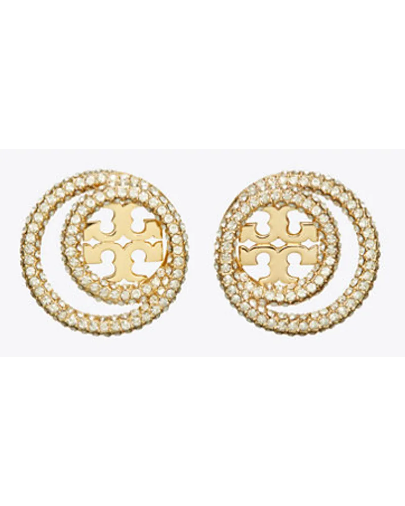 Tory Burch Miller Pavé Double Ring Stud Tory