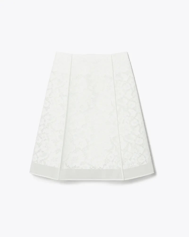 Tory Burch Damen Rock aus Kordelspitze White