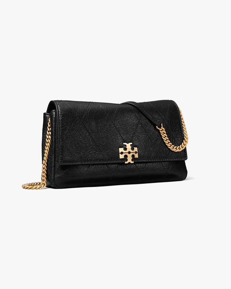 Tory Burch Damen Gesteppte Charlie Crossbody Bag mit Kette Black
