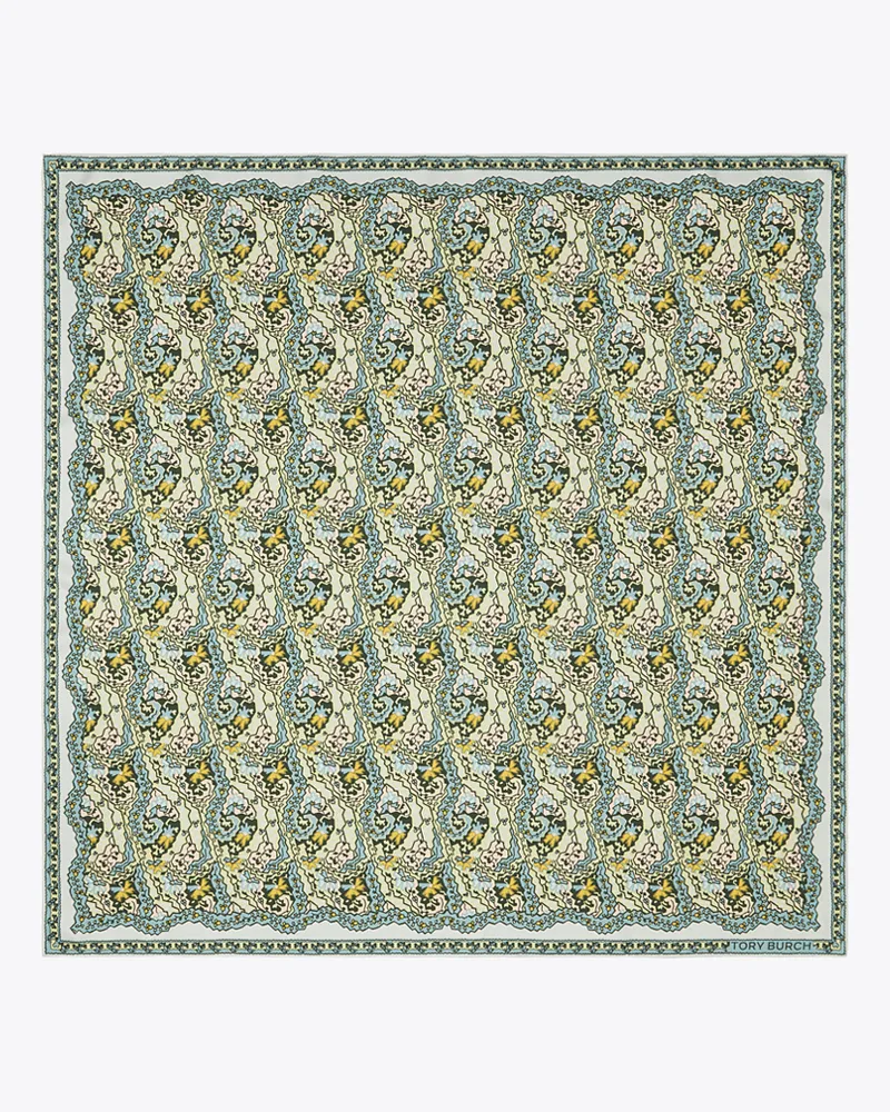 Tory Burch Damen Quadratisches Dream Seidentuch mit Paisleymuster Dream