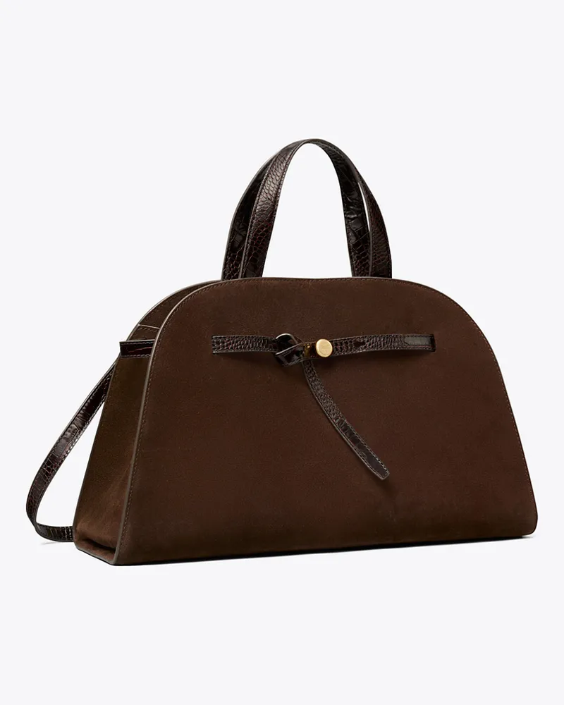 Tory Burch Romy Bauletto aus Wildleder Dark