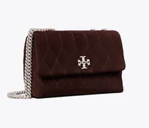 Damen Kleine, gesteppte Kira Schultertasche aus Wildleder