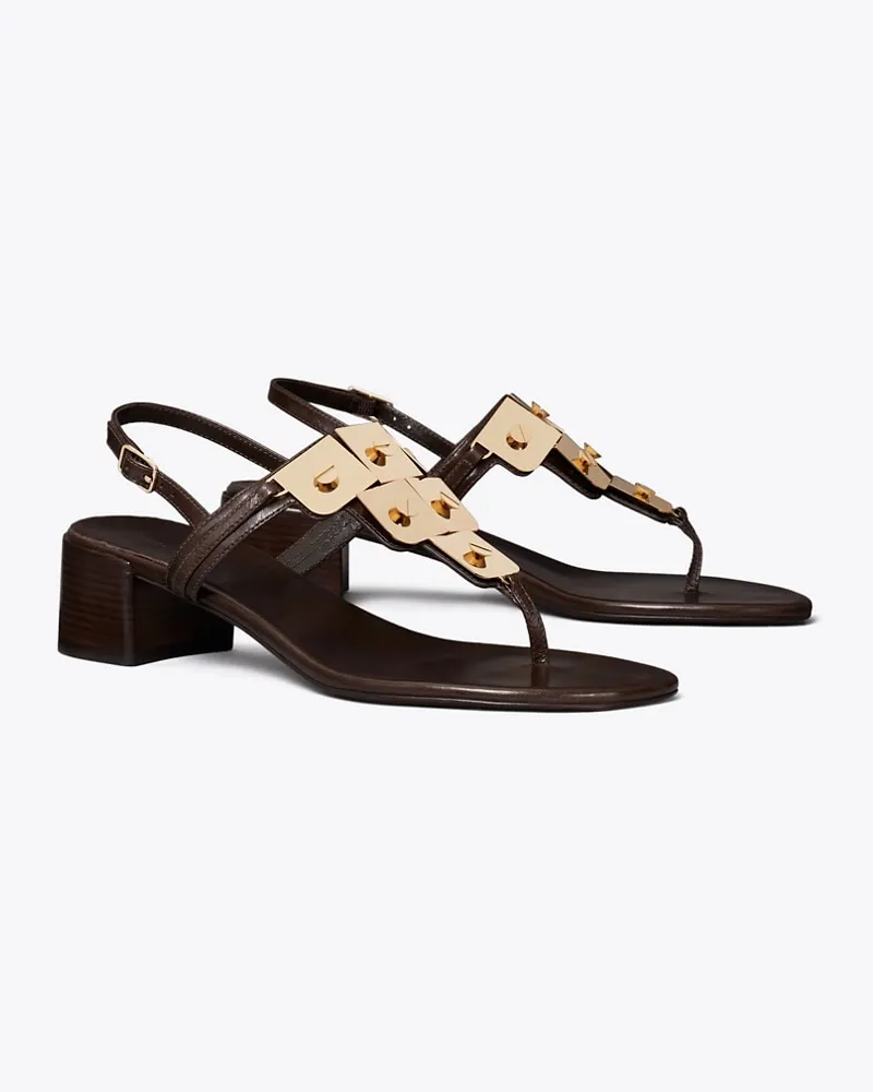 Tory Burch Damen Gladiator Capri Heeled Sandal Dark
