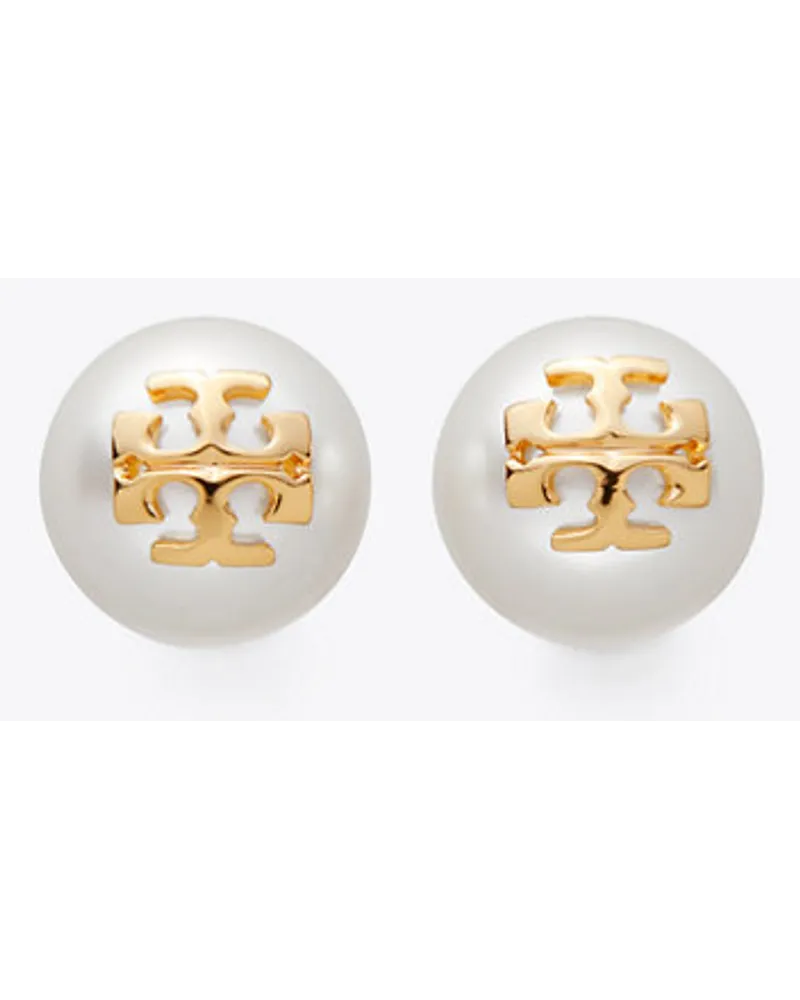 Tory Burch Kira Pearl Stud Earring Ivory