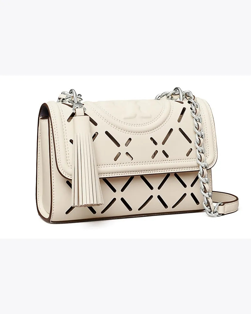Tory Burch Kleine, Wandelbare Fleming Schultertasche Mit Rautenförmiger Perforierung 