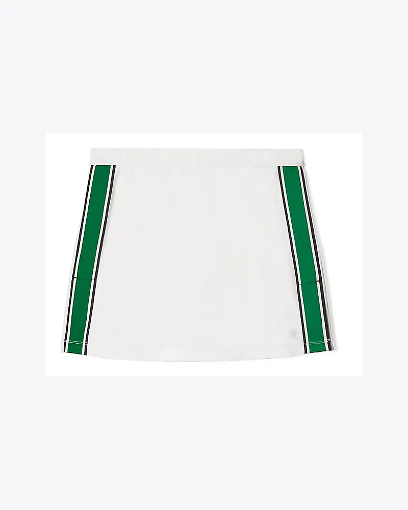 Tory Sport Tech Piqué Side-Slit Tennis Skirt Snow