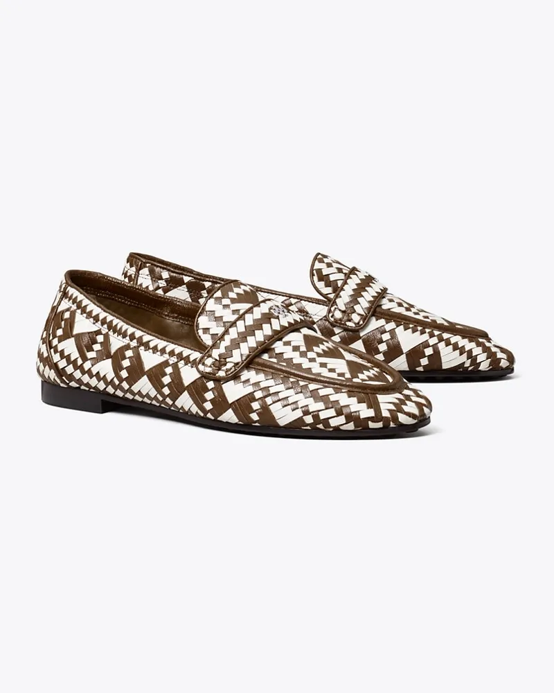 Tory Burch Gewebter Ballerina-Loafer Toasted