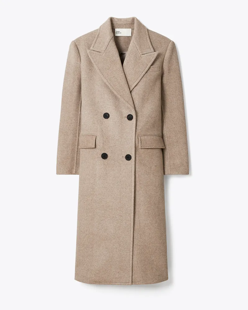 Tory Burch Zweireihiger Wollmantel Ashed