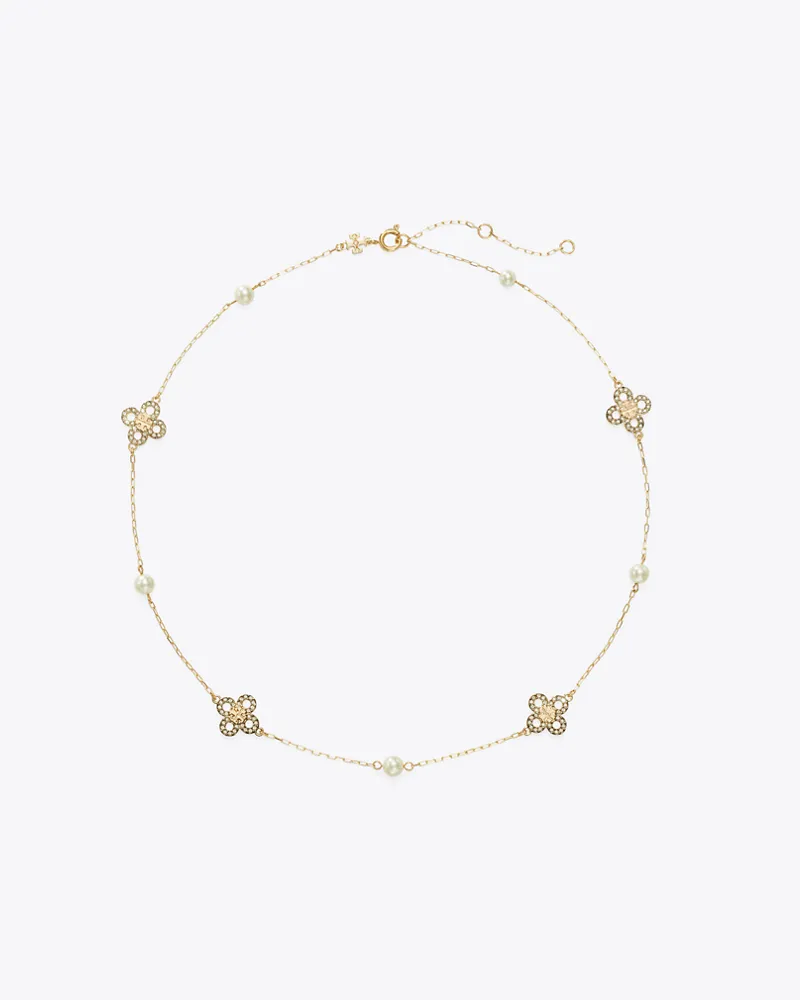 Tory Burch Damen Forget Me Not Pearl Halskette Tory