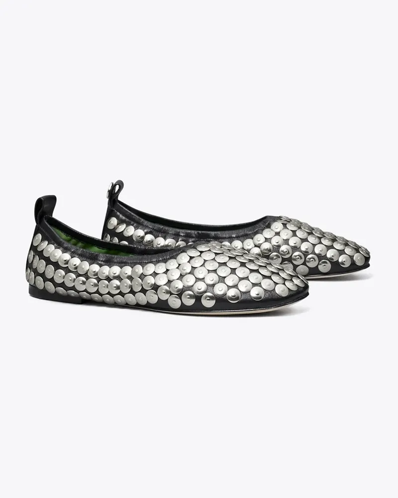Tory Burch Damen Ballerina mit Nieten Perfect