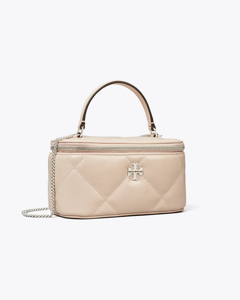 Tory Burch Damen Kira Kosmetiktasche mit Rautensteppung Soft