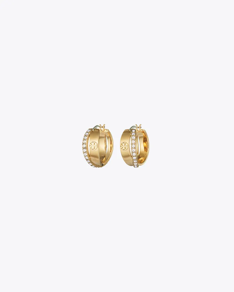 Tory Burch Icon Pavé Doppel-Creolen Tory