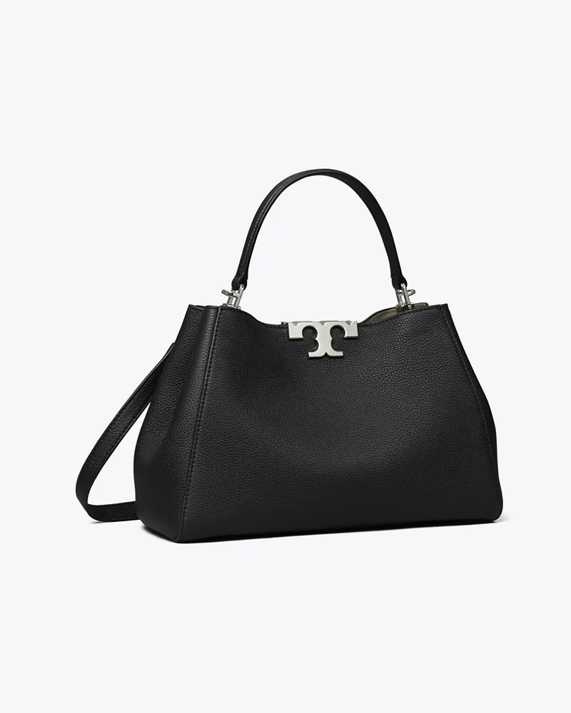 Tory Burch Damen Mittelgroße, weiche Eleanor Henkeltasche Black