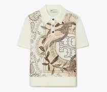 Damen Poloshirt mit Vorderseite aus Seide