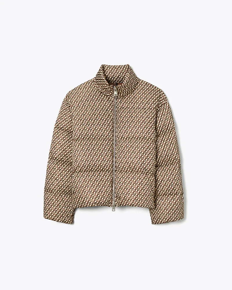 Tory Burch Steppjacke aus Satin Brown