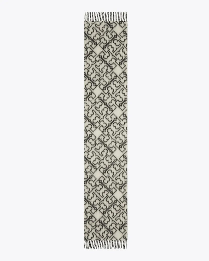 Tory Burch Damen Puzzle Schal mit Logo Black