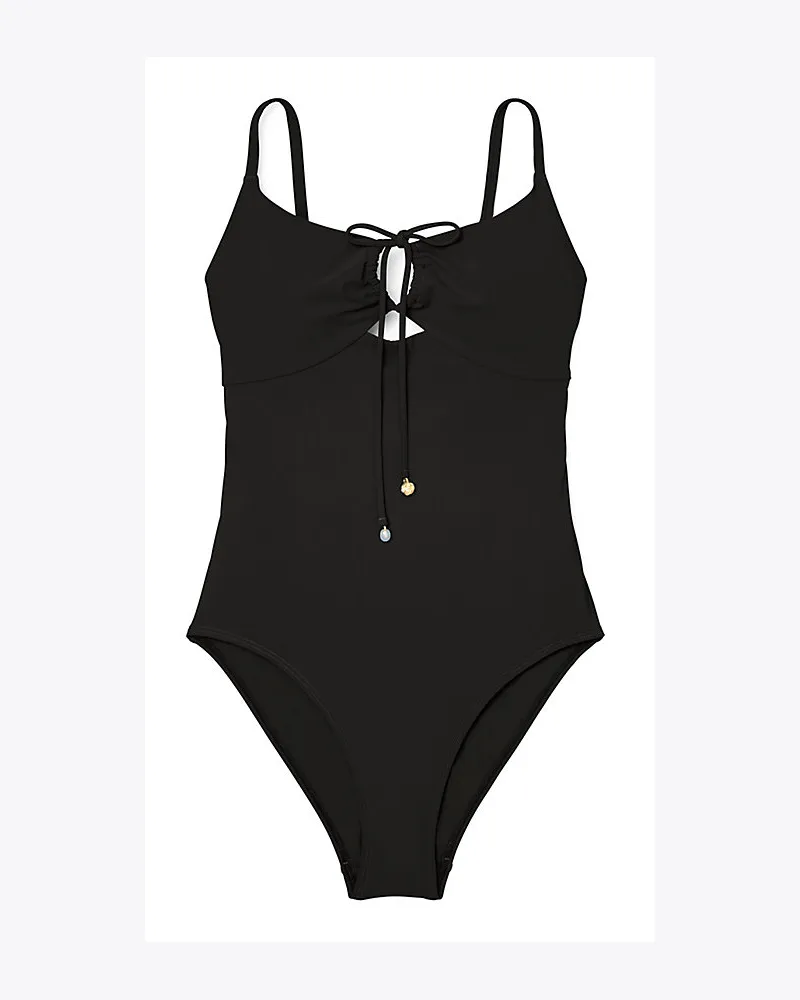 Tory Burch Geraffter Badeanzug 