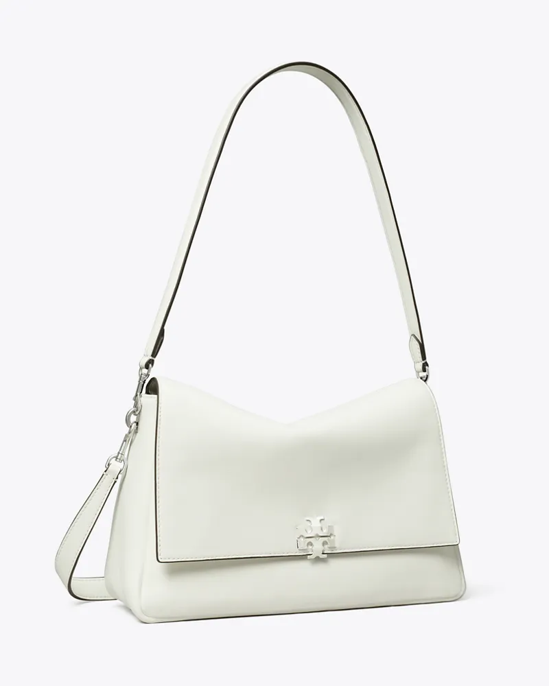 Tory Burch Damen Charlie Schultertasche Bianco