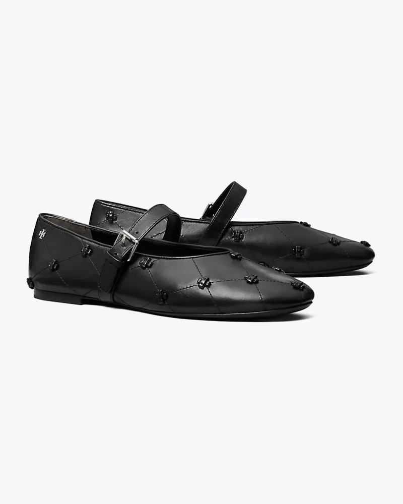 Tory Burch Bunny Knot Mary Jane Black
