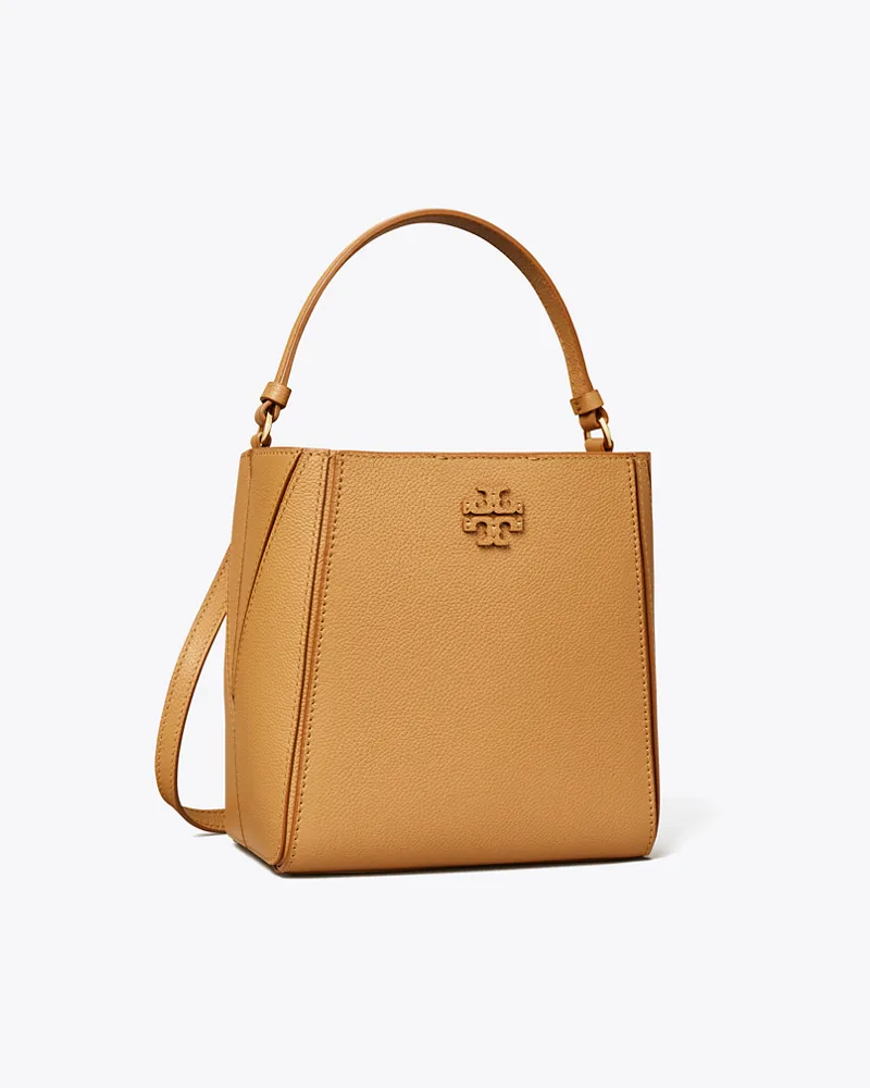 Tory Burch Damen Small McGraw Bucket Bag Tiramisu