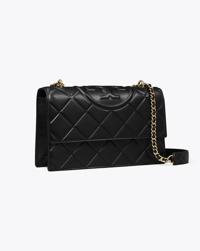 Tory Burch Damen Wandelbare Fleming Schultertasche Black
