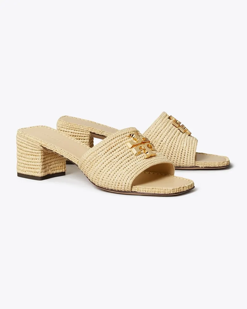 Tory Burch Eleanor Sandalette aus Raffiabast Natural
