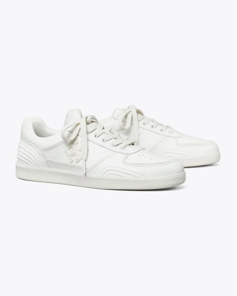Tory Burch Damen Clover Court Sneaker in Beige/Beige Titanium
