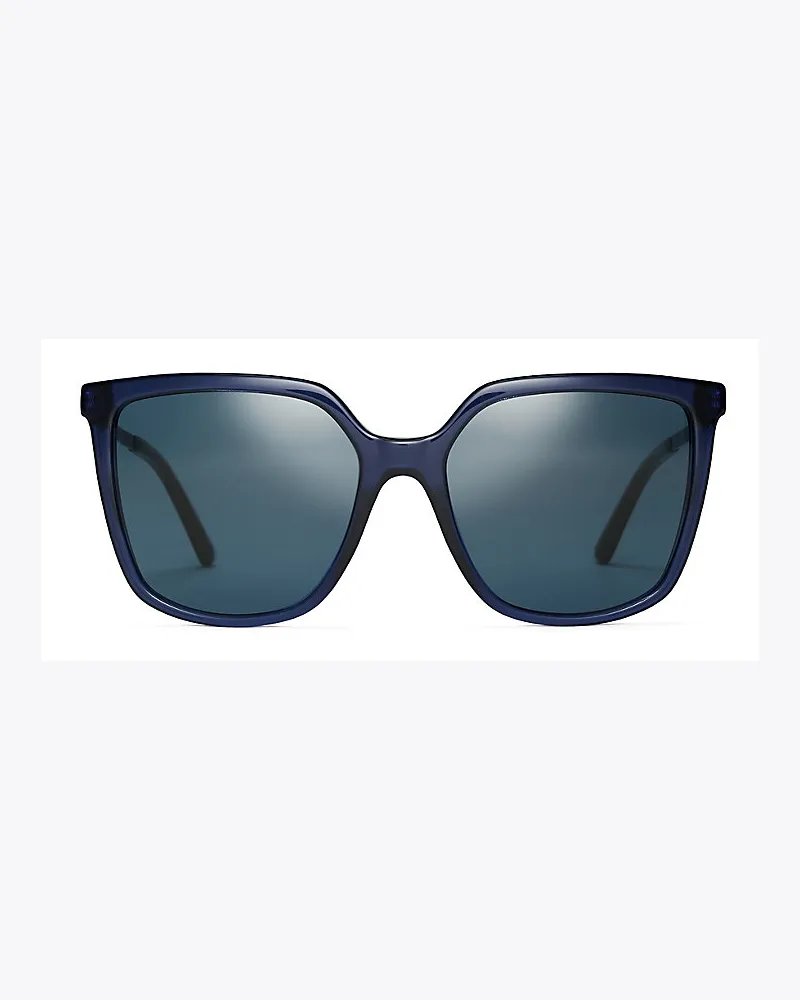 Tory Burch Miller Square Sunglasses Transparent