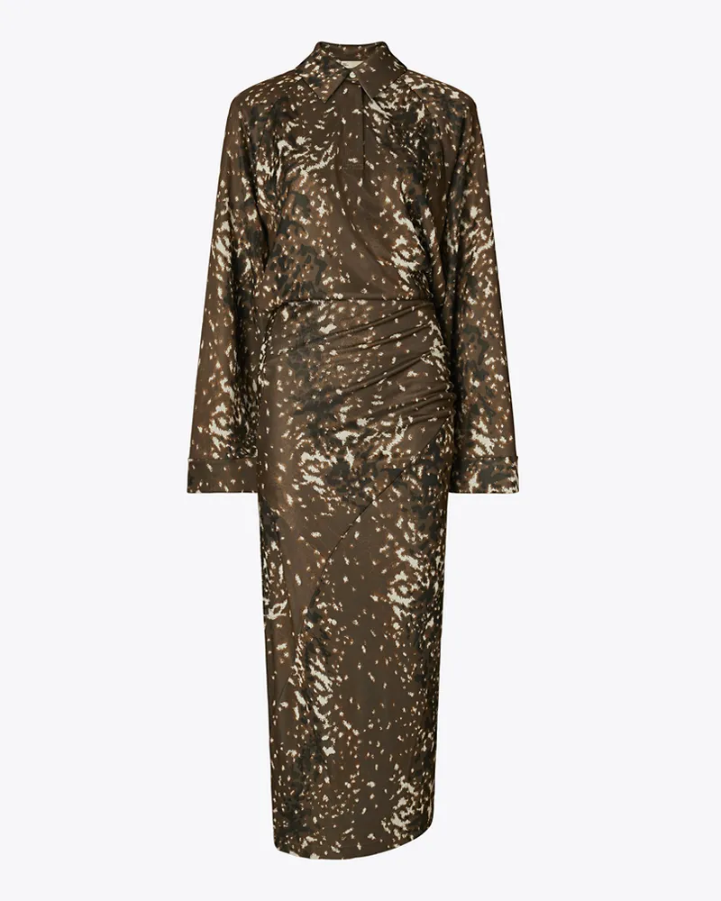 Tory Burch Damen Hemdkleid aus Viskose Chocolate