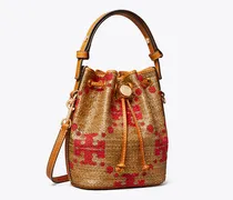 Damen T Monogram Straw Mini Bucket Bag