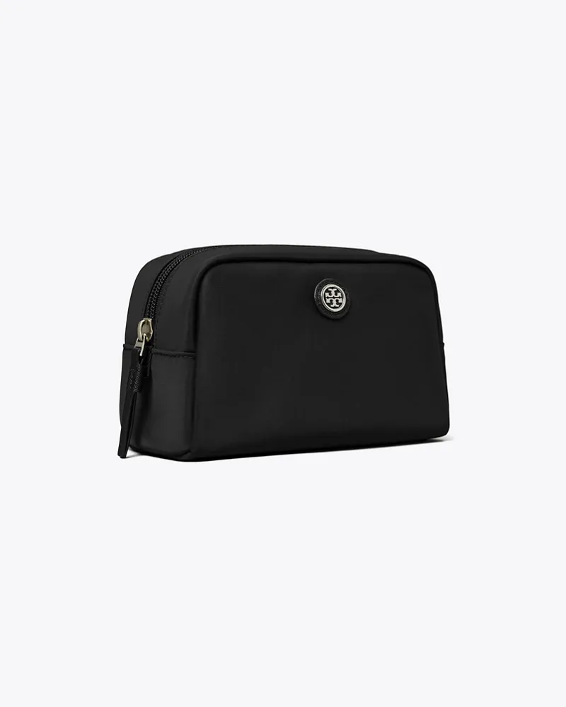Tory Burch Damen Virginia Curved Cosmetic Case Black