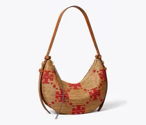 Damen T Monogram Romy Woven Half Moon Bag