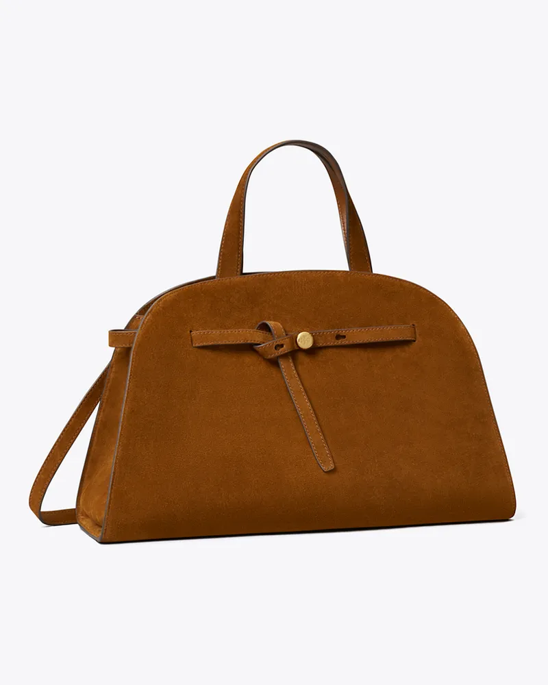 Tory Burch Romy Bauletto aus Wildleder Caramel