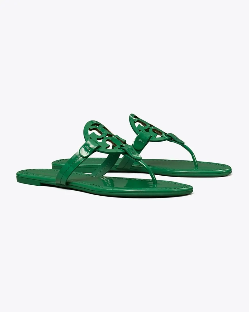 Tory Burch Damen Miller Sandale aus Lackleder Grass