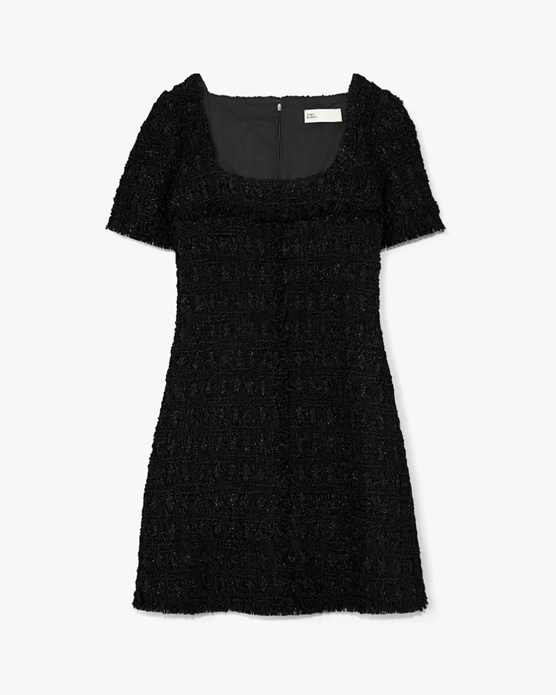 Tory Burch Damen Tinsel Tweed Minikleid Black