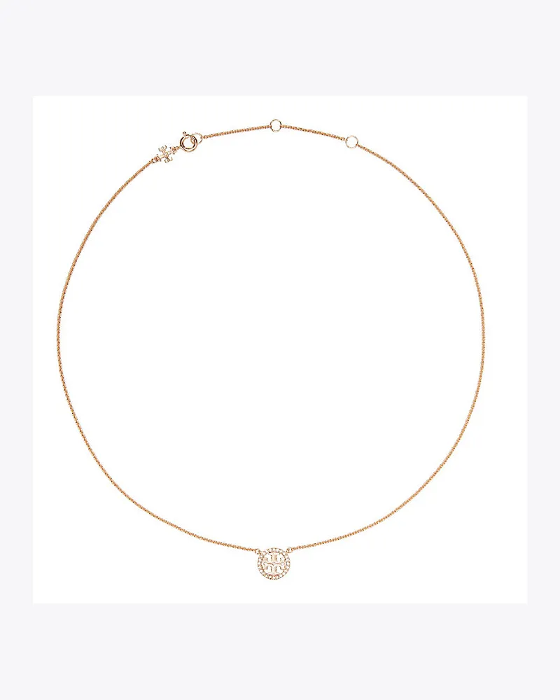 Tory Burch Feine Miller Halskette Mit Pavé-Logo 