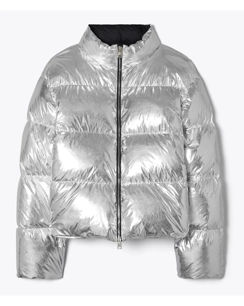 Tory Burch Classic Down Puffer Silver